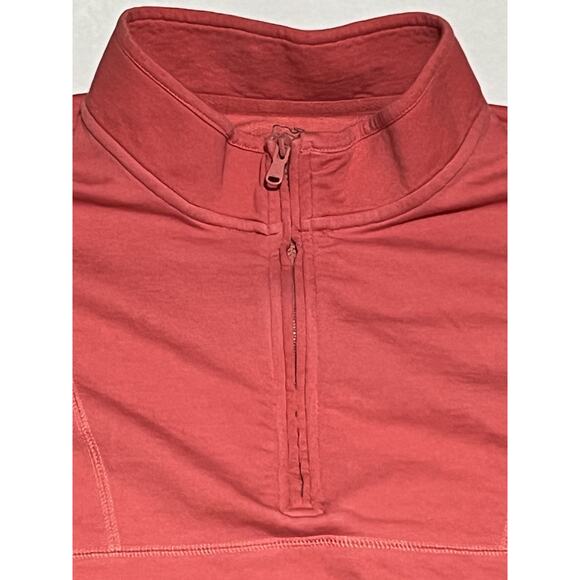 Vineyard Vines Long Sleeve Pullover Shirt Mens XXL Coral 1/4 Zip Mock Neck - Picture 3 of 12